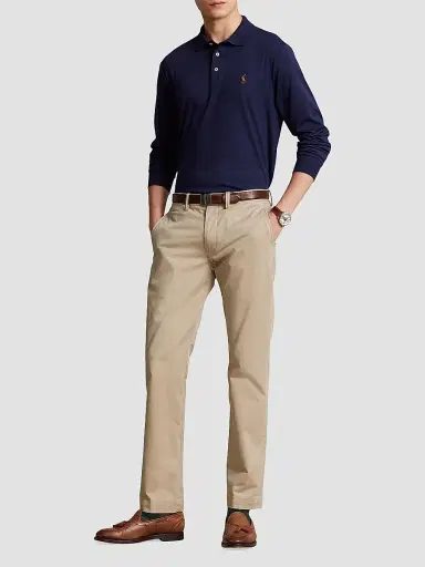 Polo Ralph Lauren Men's Cotton Interlock Long-Sleeve Polo Shirt | Thumbnail 2 Polo Ralph Lauren Men's Cotton Interlock Long-Sleeve Polo Shirt | Thumbnail 2