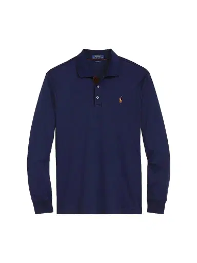 Polo Ralph Lauren Men's Cotton Interlock Long-Sleeve Polo Shirt | Thumbnail 1 Polo Ralph Lauren Men's Cotton Interlock Long-Sleeve Polo Shirt | Thumbnail 1
