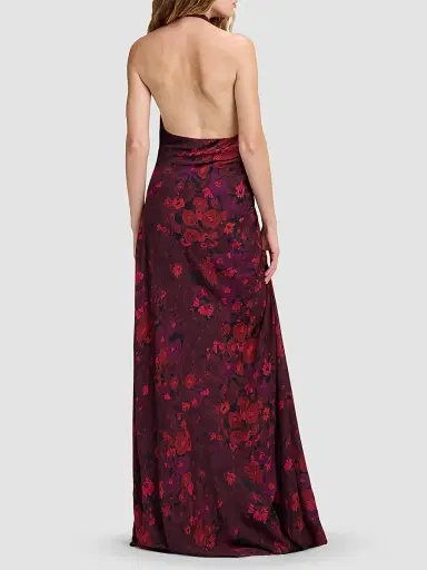 A.L.C. A. L.C. Women's Scarlett Floral Halter Gown | Thumbnail 4 A.L.C. A. L.C. Women's Scarlett Floral Halter Gown | Thumbnail 4