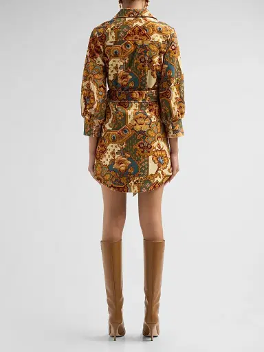 Cara Cara Women's Villena Paisley Mini Shirtdress | Thumbnail 3 Cara Cara Women's Villena Paisley Mini Shirtdress | Thumbnail 3