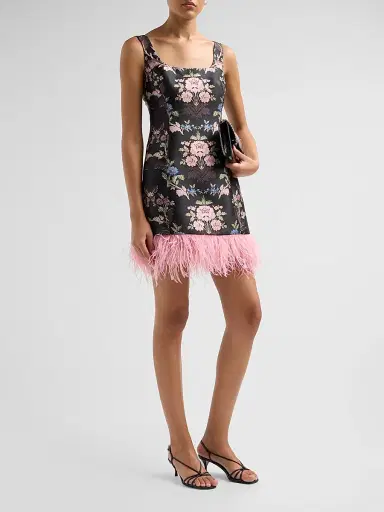 Cara Cara Women's Fara Floral Fringe Mini Dress | Thumbnail 2 Cara Cara Women's Fara Floral Fringe Mini Dress | Thumbnail 2