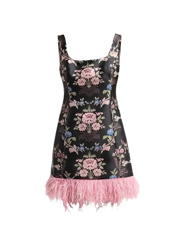 Women's Fara Floral Fringe Mini Dress Women's Fara Floral Fringe Mini Dress