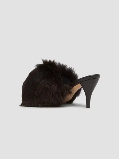 Bottega Veneta Women's 75MM Cherry Shearling & Leather Mules | Thumbnail 4 Bottega Veneta Women's 75MM Cherry Shearling & Leather Mules | Thumbnail 4