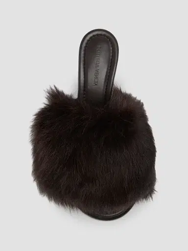 Bottega Veneta Women's 75MM Cherry Shearling & Leather Mules | Thumbnail 6 Bottega Veneta Women's 75MM Cherry Shearling & Leather Mules | Thumbnail 6