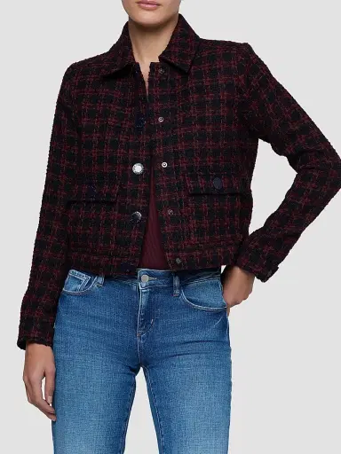 L'Agence Women's Nyx Tweed Crop Jacket | Thumbnail 4 L'Agence Women's Nyx Tweed Crop Jacket | Thumbnail 4