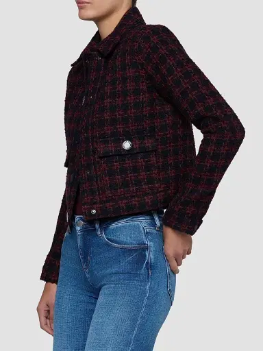 L'Agence Women's Nyx Tweed Crop Jacket | Thumbnail 5 L'Agence Women's Nyx Tweed Crop Jacket | Thumbnail 5