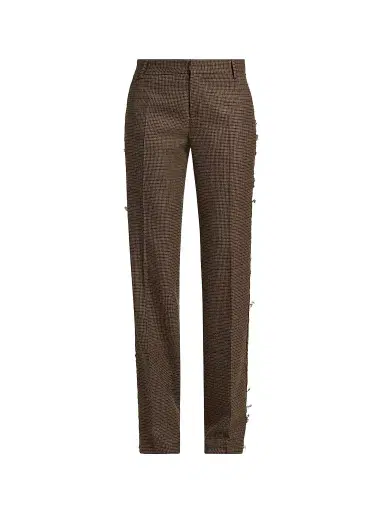 Etro Women's Feather Striped Wool Trousers | Thumbnail 1 Etro Women's Feather Striped Wool Trousers | Thumbnail 1
