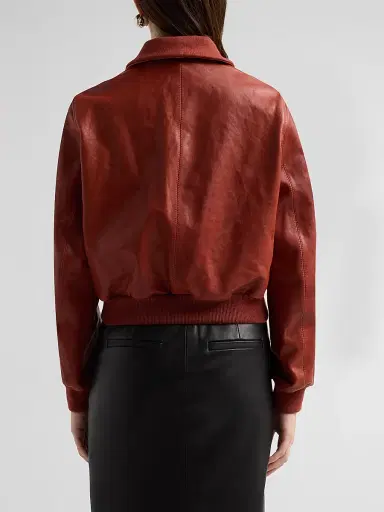 Frame Women's The Ace Leather Jacket | Thumbnail 3 Frame Women's The Ace Leather Jacket | Thumbnail 3