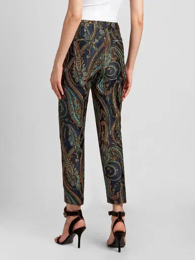 Etro Women's Satin Paisley Tapered Trousers | Thumbnail 3 Etro Women's Satin Paisley Tapered Trousers | Thumbnail 3
