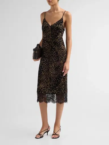 Ronny Kobo Women's Jourdin Leopard-Print A-Line Midi Dress | Thumbnail 4 Ronny Kobo Women's Jourdin Leopard-Print A-Line Midi Dress | Thumbnail 4