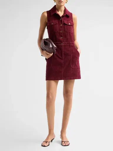 Ramy Brook Women's Peyton Stretch-Cotton Corduroy Mini Shirtdress | Thumbnail 2 Ramy Brook Women's Peyton Stretch-Cotton Corduroy Mini Shirtdress | Thumbnail 2