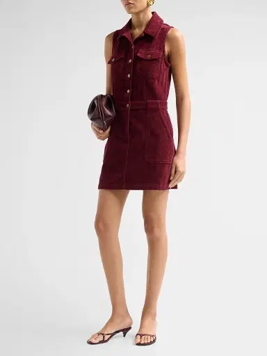 Ramy Brook Women's Peyton Stretch-Cotton Corduroy Mini Shirtdress | Thumbnail 4 Ramy Brook Women's Peyton Stretch-Cotton Corduroy Mini Shirtdress | Thumbnail 4