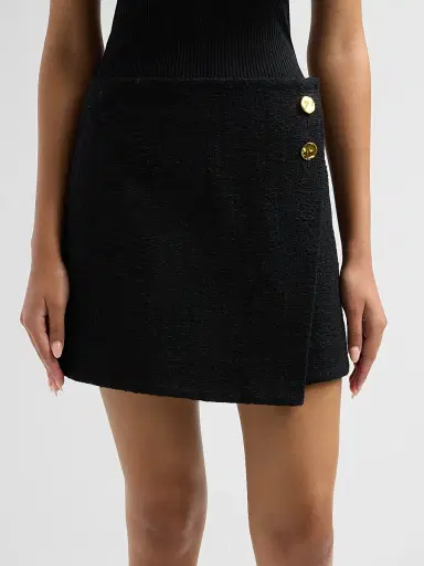 Cara Cara Women's Luca Tweed Side-Button Mini Skirt | Thumbnail 5 Cara Cara Women's Luca Tweed Side-Button Mini Skirt | Thumbnail 5