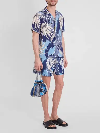 JW Anderson Men's Hawaiian Print Swim Shorts | Thumbnail 2 JW Anderson Men's Hawaiian Print Swim Shorts | Thumbnail 2