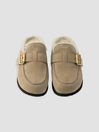 Prada Women's Suede Mules | Thumbnail 2 Prada Women's Suede Mules | Thumbnail 2
