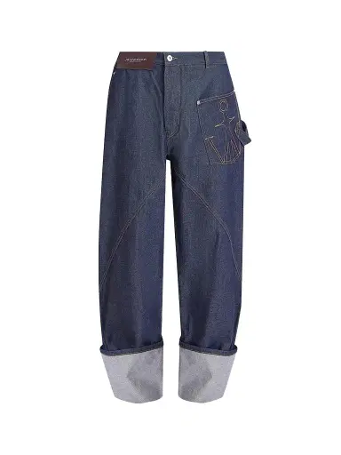 JW Anderson Men's Turn-Up-Cuff Workwear Jeans | Thumbnail 1 JW Anderson Men's Turn-Up-Cuff Workwear Jeans | Thumbnail 1