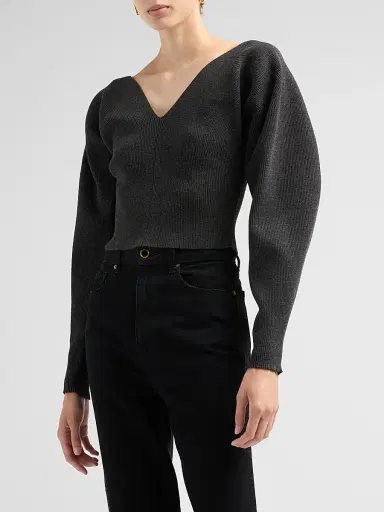 Ronny Kobo Women's Krystal Rib-Knit Sweater | Thumbnail 4 Ronny Kobo Women's Krystal Rib-Knit Sweater | Thumbnail 4