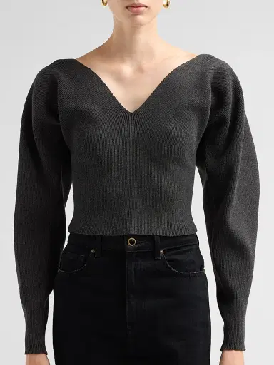 Ronny Kobo Women's Krystal Rib-Knit Sweater | Thumbnail 5 Ronny Kobo Women's Krystal Rib-Knit Sweater | Thumbnail 5