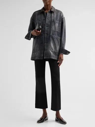 SLVRLAKE Women's Oversized Worker Denim Jacket | Thumbnail 2 SLVRLAKE Women's Oversized Worker Denim Jacket | Thumbnail 2