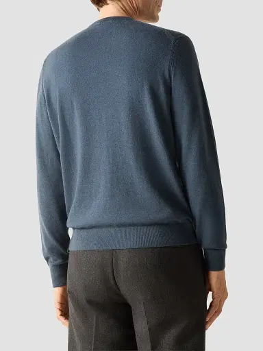 Zegna Men's Oasi Cashmere Crewneck Sweater | Thumbnail 3 Zegna Men's Oasi Cashmere Crewneck Sweater | Thumbnail 3