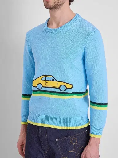 JW Anderson Men's Graphic Cotton Crewneck Sweater | Thumbnail 5 JW Anderson Men's Graphic Cotton Crewneck Sweater | Thumbnail 5
