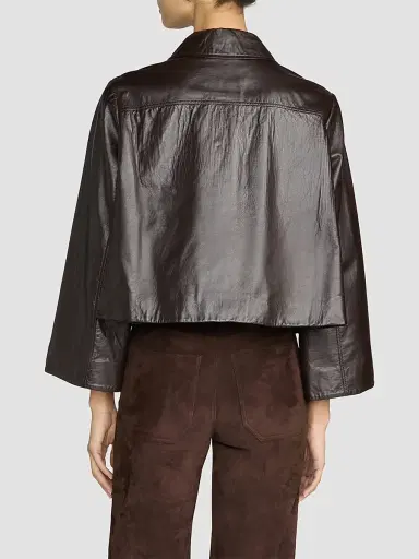 Frame Women's Swing Mini Paper Leather Jacket | Thumbnail 3 Frame Women's Swing Mini Paper Leather Jacket | Thumbnail 3