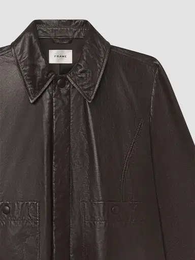 Frame Women's Swing Mini Paper Leather Jacket | Thumbnail 6 Frame Women's Swing Mini Paper Leather Jacket | Thumbnail 6
