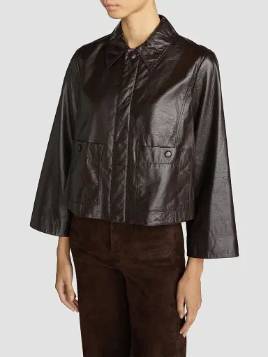 Frame Women's Swing Mini Paper Leather Jacket | Thumbnail 8 Frame Women's Swing Mini Paper Leather Jacket | Thumbnail 8