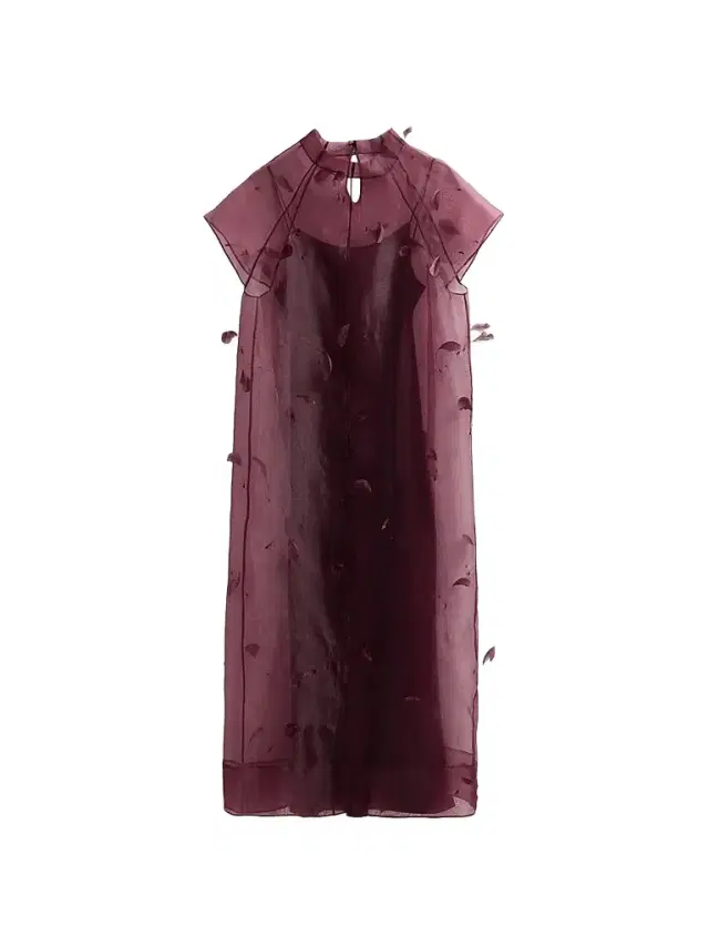 Women's Pauline Embellished Semi-Sheer A-Line Midi Dress Women's Pauline Embellished Semi-Sheer A-Line Midi Dress