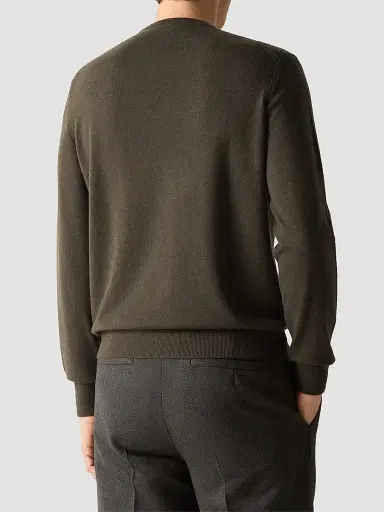 Zegna Men's Oasi Cashmere Crewneck Sweater | Thumbnail 3 Zegna Men's Oasi Cashmere Crewneck Sweater | Thumbnail 3