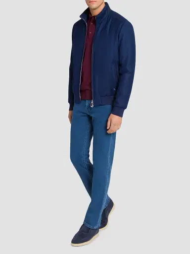 Stefano Ricci Men's Vicuña and Silk Blend Blouson Jacket | Thumbnail 2 Stefano Ricci Men's Vicuña and Silk Blend Blouson Jacket | Thumbnail 2