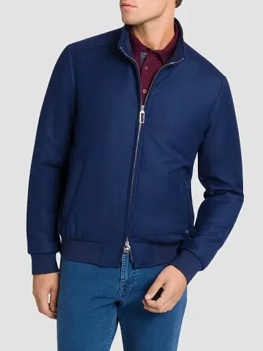 Stefano Ricci Men's Vicuña and Silk Blend Blouson Jacket | Thumbnail 3 Stefano Ricci Men's Vicuña and Silk Blend Blouson Jacket | Thumbnail 3