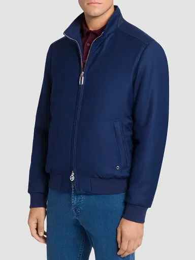 Stefano Ricci Men's Vicuña and Silk Blend Blouson Jacket | Thumbnail 5 Stefano Ricci Men's Vicuña and Silk Blend Blouson Jacket | Thumbnail 5