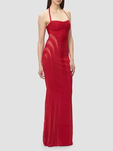 Hervé Léger Women's The Katie Halterneck Bandage Gown | Thumbnail 6 Hervé Léger Women's The Katie Halterneck Bandage Gown | Thumbnail 6
