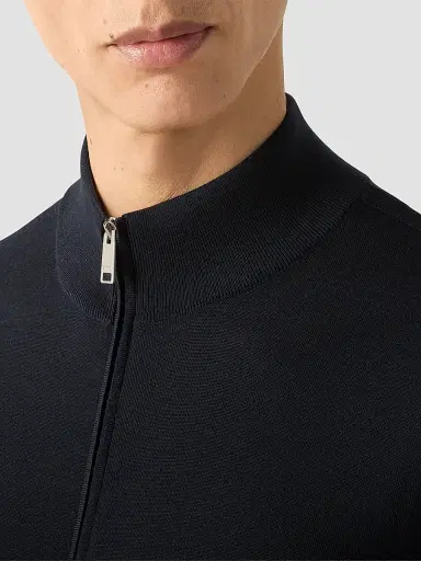 Zegna Men's 15milmil15 Wool Full Zip Cardigan | Thumbnail 4 Zegna Men's 15milmil15 Wool Full Zip Cardigan | Thumbnail 4