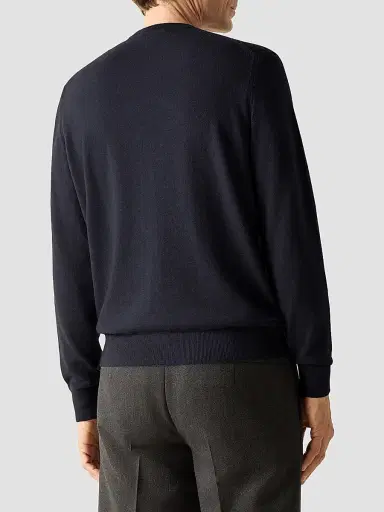Zegna Men's Oasi Cashmere Crewneck Sweater | Thumbnail 3 Zegna Men's Oasi Cashmere Crewneck Sweater | Thumbnail 3