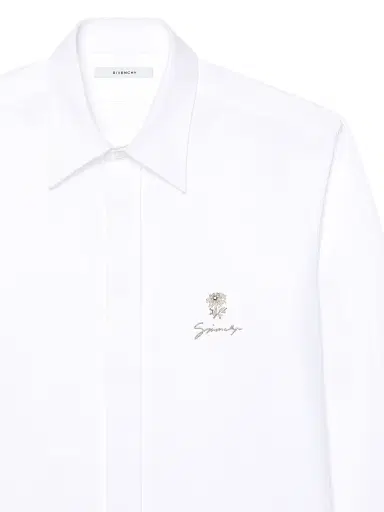 Givenchy Men's Slim Fit Shirt in Cotton with Pearl Embroidery | Thumbnail 5 Givenchy Men's Slim Fit Shirt in Cotton with Pearl Embroidery | Thumbnail 5