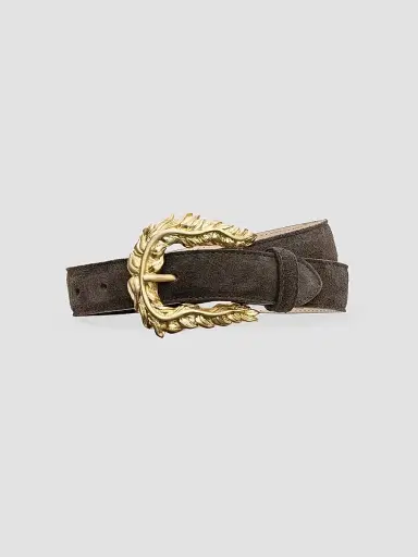L'Agence Women's Sedaris Fethred Suede Belt | Thumbnail 2 L'Agence Women's Sedaris Fethred Suede Belt | Thumbnail 2