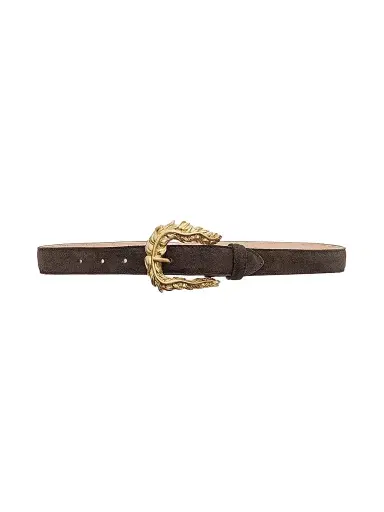 L'Agence Women's Sedaris Fethred Suede Belt | Thumbnail 1 L'Agence Women's Sedaris Fethred Suede Belt | Thumbnail 1