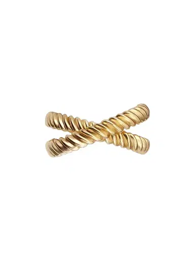 L'Objet Deco Twist 4-Piece 24K-Gold-Plated Napkin Ring Set | Thumbnail 1 L'Objet Deco Twist 4-Piece 24K-Gold-Plated Napkin Ring Set | Thumbnail 1