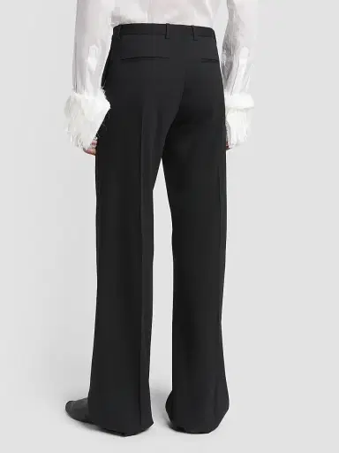 Jil Sander Men's Virgin Wool-Mohair Pintucked Trousers | Thumbnail 3 Jil Sander Men's Virgin Wool-Mohair Pintucked Trousers | Thumbnail 3