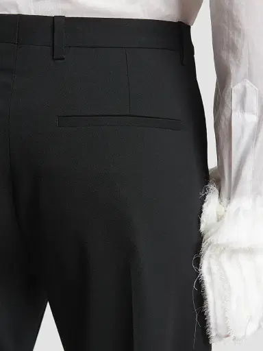 Jil Sander Men's Virgin Wool-Mohair Pintucked Trousers | Thumbnail 5 Jil Sander Men's Virgin Wool-Mohair Pintucked Trousers | Thumbnail 5