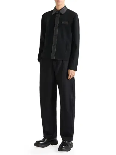 Givenchy Men's Cardigan in Wool with Leather Details | Thumbnail 2 Givenchy Men's Cardigan in Wool with Leather Details | Thumbnail 2