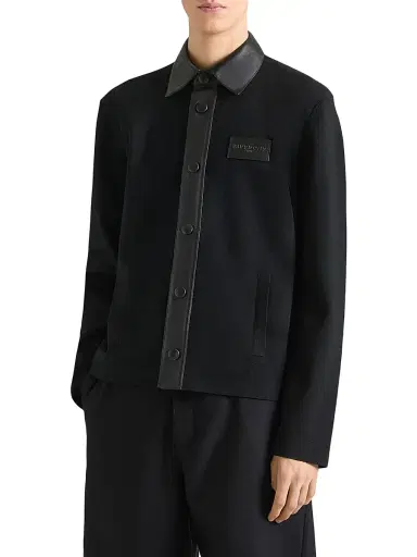 Givenchy Men's Cardigan in Wool with Leather Details | Thumbnail 3 Givenchy Men's Cardigan in Wool with Leather Details | Thumbnail 3