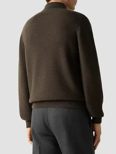 Zegna Men's Oasi Cashmere Polo Shirt | Thumbnail 4 Zegna Men's Oasi Cashmere Polo Shirt | Thumbnail 4