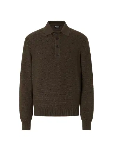 Zegna Men's Oasi Cashmere Polo Shirt | Thumbnail 1 Zegna Men's Oasi Cashmere Polo Shirt | Thumbnail 1