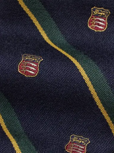 Polo Ralph Lauren Men's Vintage-Inspired Striped Wool-Silk Club Tie | Thumbnail 3 Polo Ralph Lauren Men's Vintage-Inspired Striped Wool-Silk Club Tie | Thumbnail 3