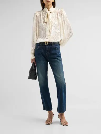 Ramy Brook Women's Lana Feather Trim Wool-Blend Top | Thumbnail 2 Ramy Brook Women's Lana Feather Trim Wool-Blend Top | Thumbnail 2