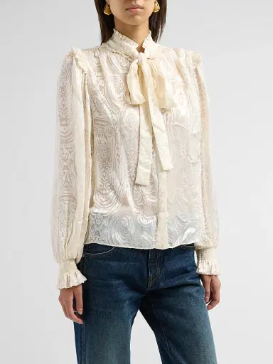 Ramy Brook Women's Lana Feather Trim Wool-Blend Top | Thumbnail 4 Ramy Brook Women's Lana Feather Trim Wool-Blend Top | Thumbnail 4