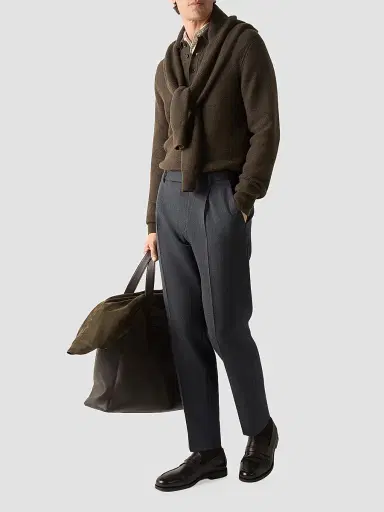 Zegna Men's Wool and Cashmere Pants | Thumbnail 6 Zegna Men's Wool and Cashmere Pants | Thumbnail 6